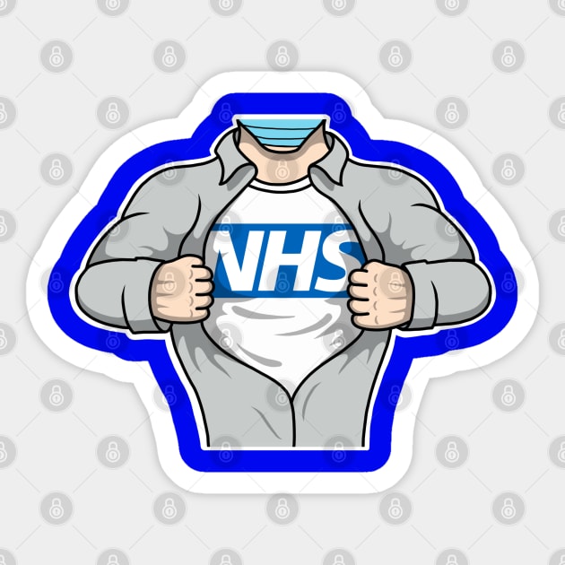 NHS Superheroes Sticker by GarryDeanArt